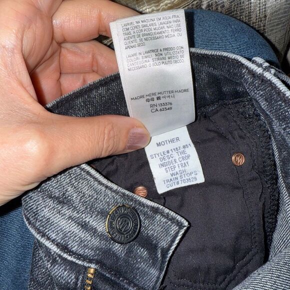 Mother The Insider Crop Step Fray in Train Stops 24 NWOT - Picture 9 of 11